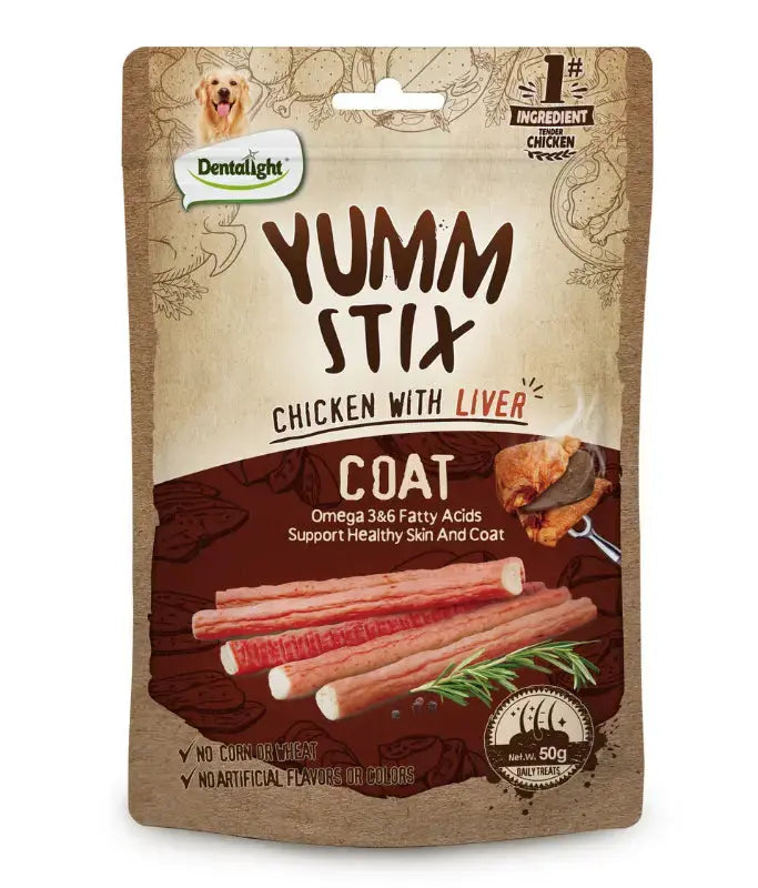 Dentalight Yumm Stix Dog Treat 50g Dentallight