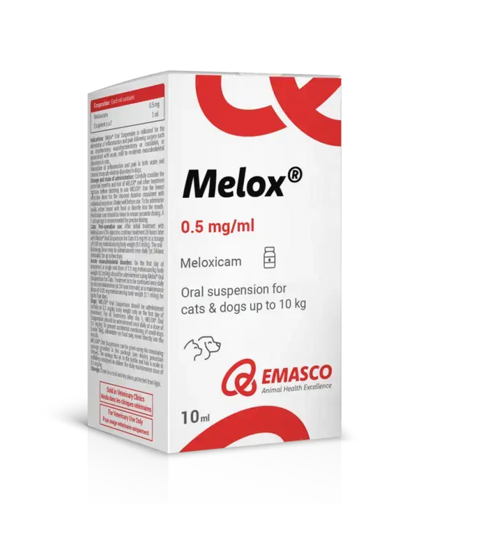 Melox Oral suspension for Cats and Dogs (10ml) (0.5mg/ml) EMASCO