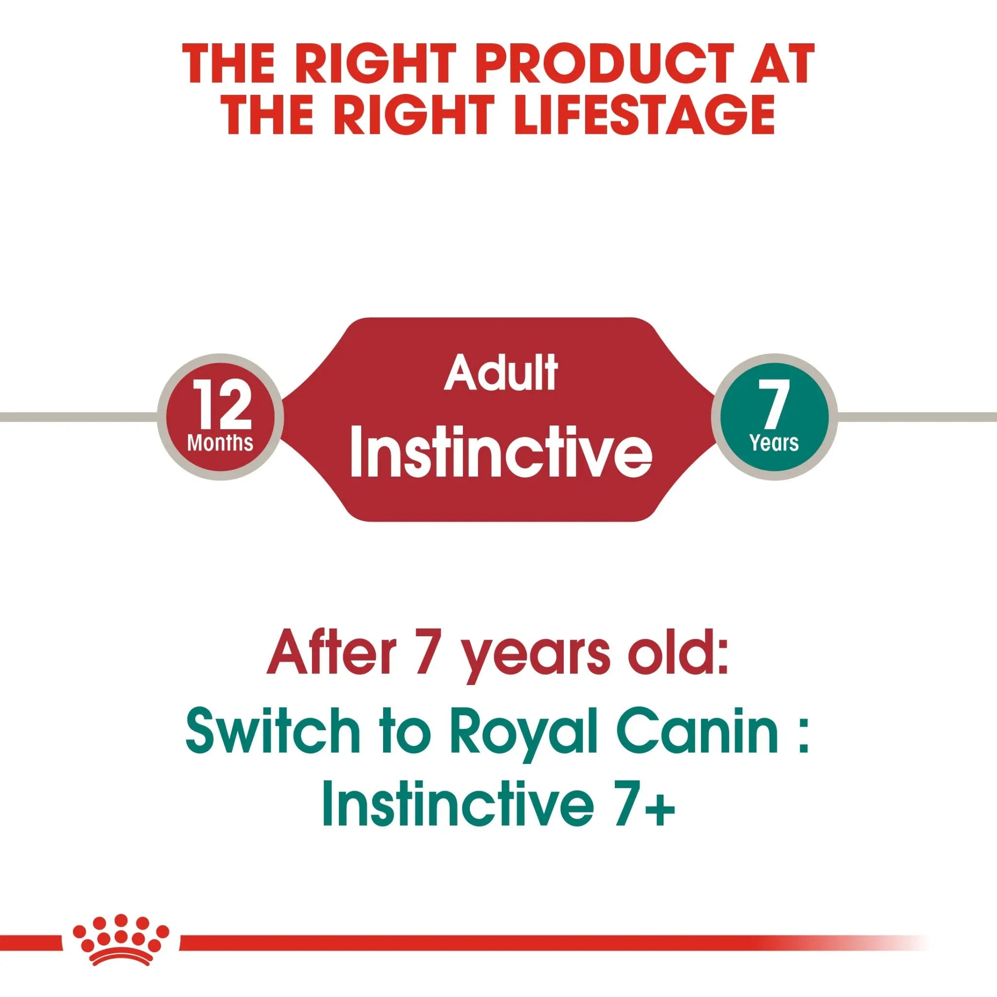 Royal Canin product recommendation for adult cats transitioning to a different formula after 7 years.