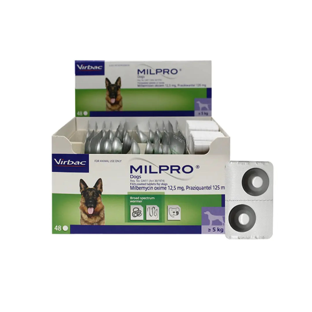 Milpro Deworming for Dog 12.5 mg/125 mg Virbac
