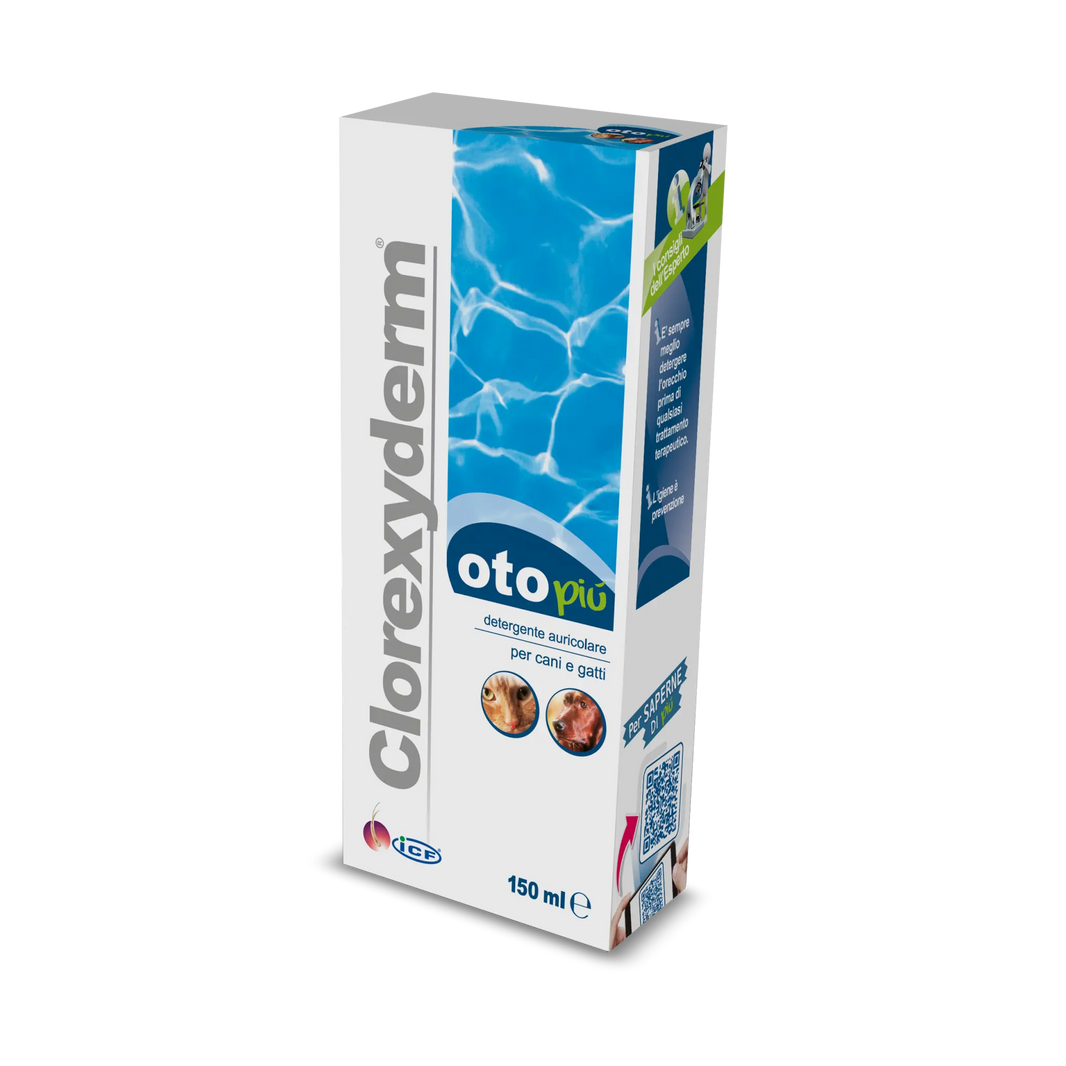 Clorexyderm Oto Piu Ear Cleanser for Dogs and Cats 150 ml