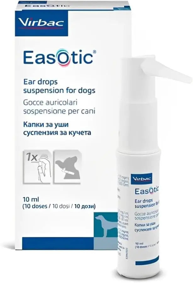 Virbac Easotic Suspension Ear Drops for Dogs 10Ml Virbac
