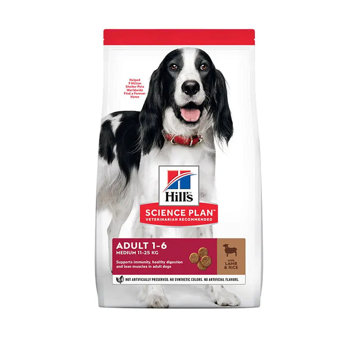 Hill’s Science Plan Medium Adult Dog Food With Lamb &Rice Hills
