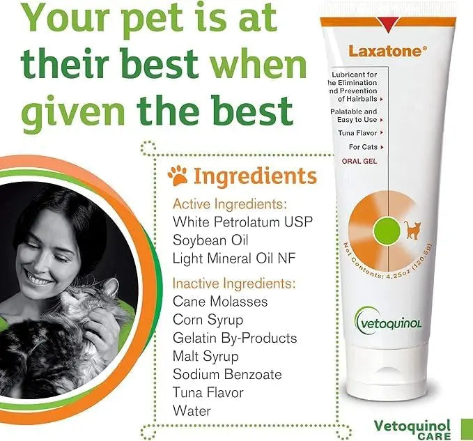Vetoquinol Laxatone Maple Oral Hairball Gel for Cats 120g Vetoquinol