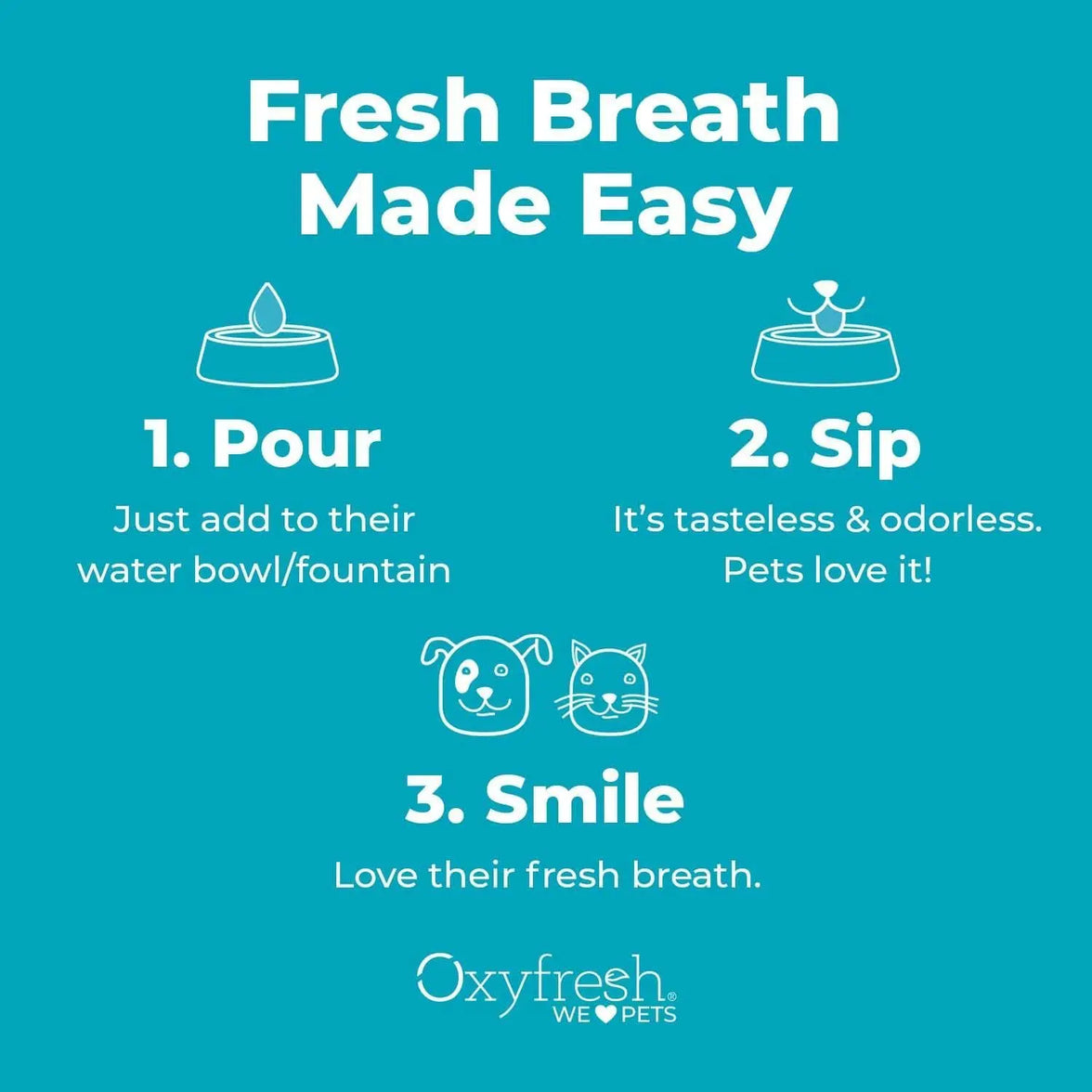 Oxyfresh Premium Pet Dental Care Solution Water Additive 473ml Oxyfresh