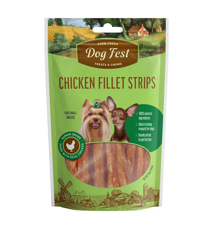 Dog Fest Chicken Fillet Strips For Mini-Dogs - 55g