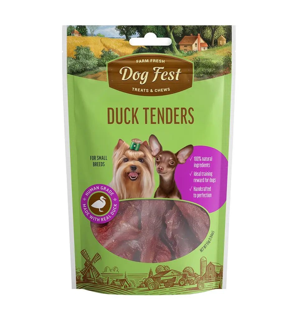 Dog Fest Duck Tenders For Mini-Dogs - 55g