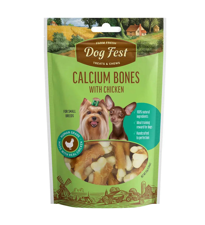 Dog Fest Calcium Bones With Chicken For Mini-Dogs - 55g