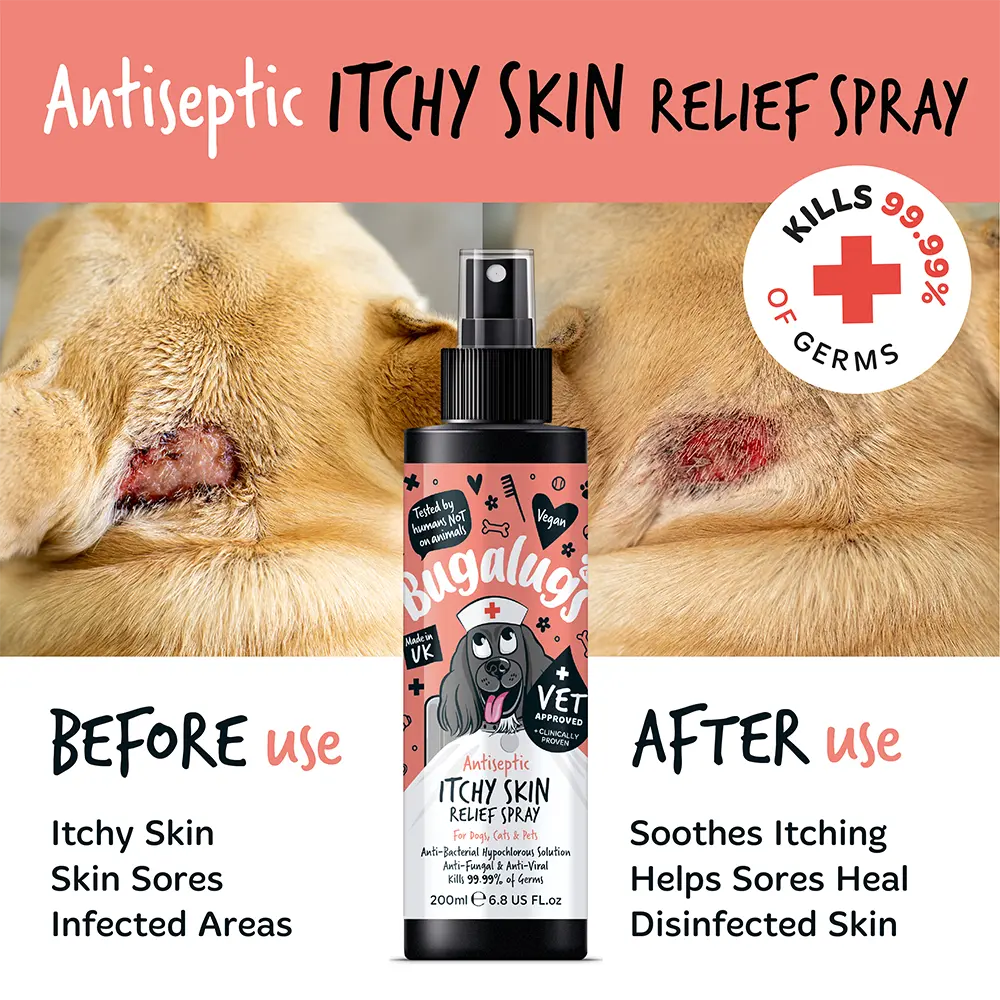 Bugalugs Antiseptic Itchy Skin Spray 200ml (6.8 Fl Oz) Bugalugs