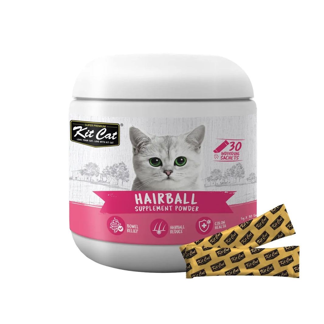 Kit Cat Hairball Supplement Powder 150g (5g x 30 Sachets) Kit Cat