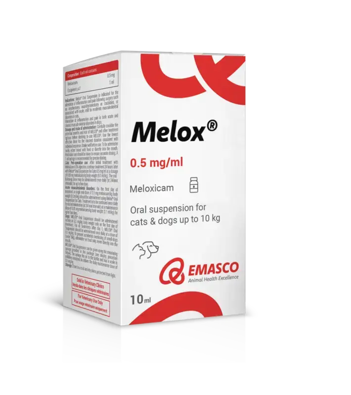Melox Oral suspension for Cats and Dogs (10ml) (0.5mg/ml) EMASCO