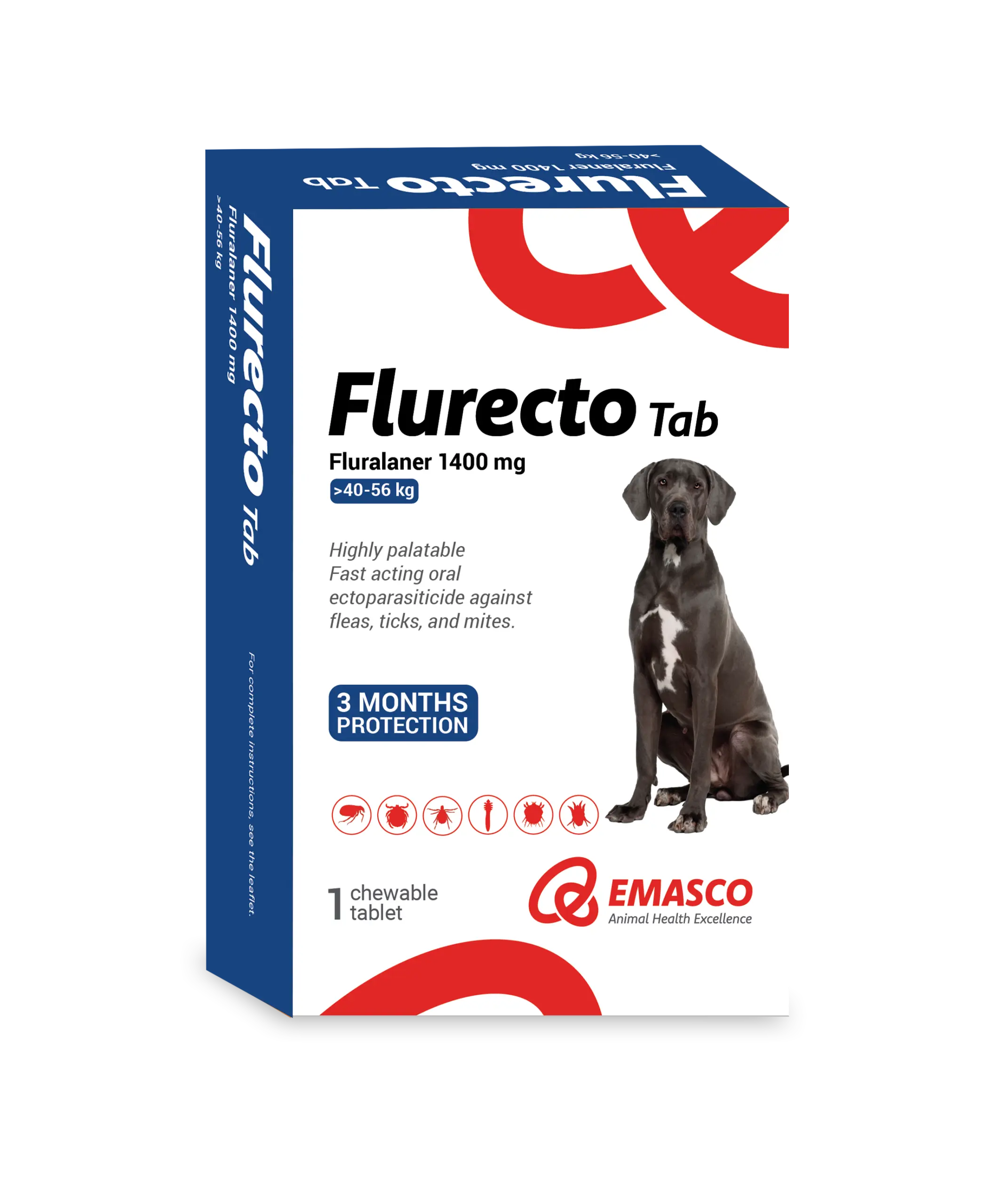 Flurecto tablet 1400mg (40-56kg) Emasco