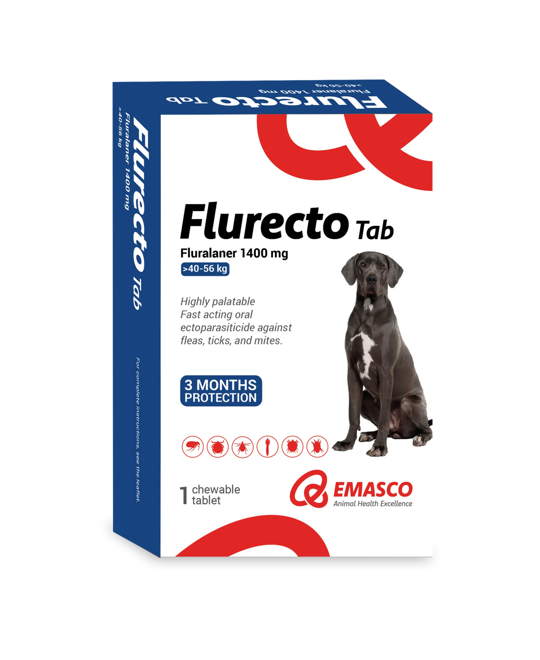 Flurecto tablet 1400mg (40-56kg) Emasco