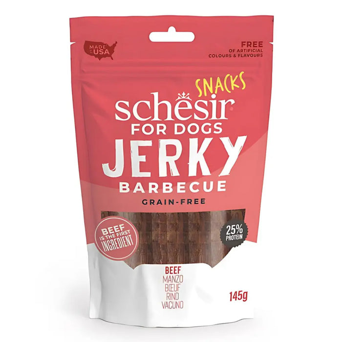 Schesir Grain-Free Dog Snacks Jerky 145g - BBQ Beef Schesir