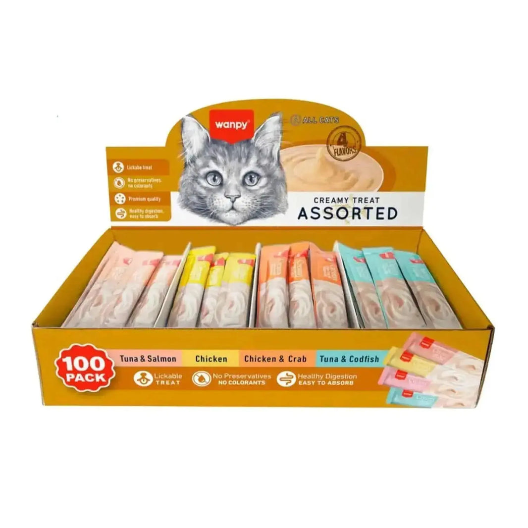 WANPY CREAMY TREAT ASSORTED MIX FLAVOR 14G WANPY