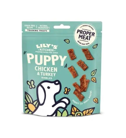 Lily's Kitchen Chicken & Turkey Nibbles Puppy Treats 70G