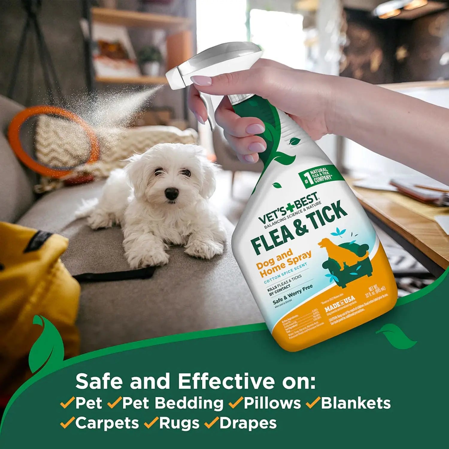 Vet’s Best Flea and Tick Dog and Home Treatment Spray 32 oz VET'S BEST